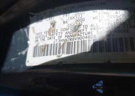 1997 Toyota 4Runner Sr5 V6 Limited from USA, damaged, VIN JT3HN87R8V9004828